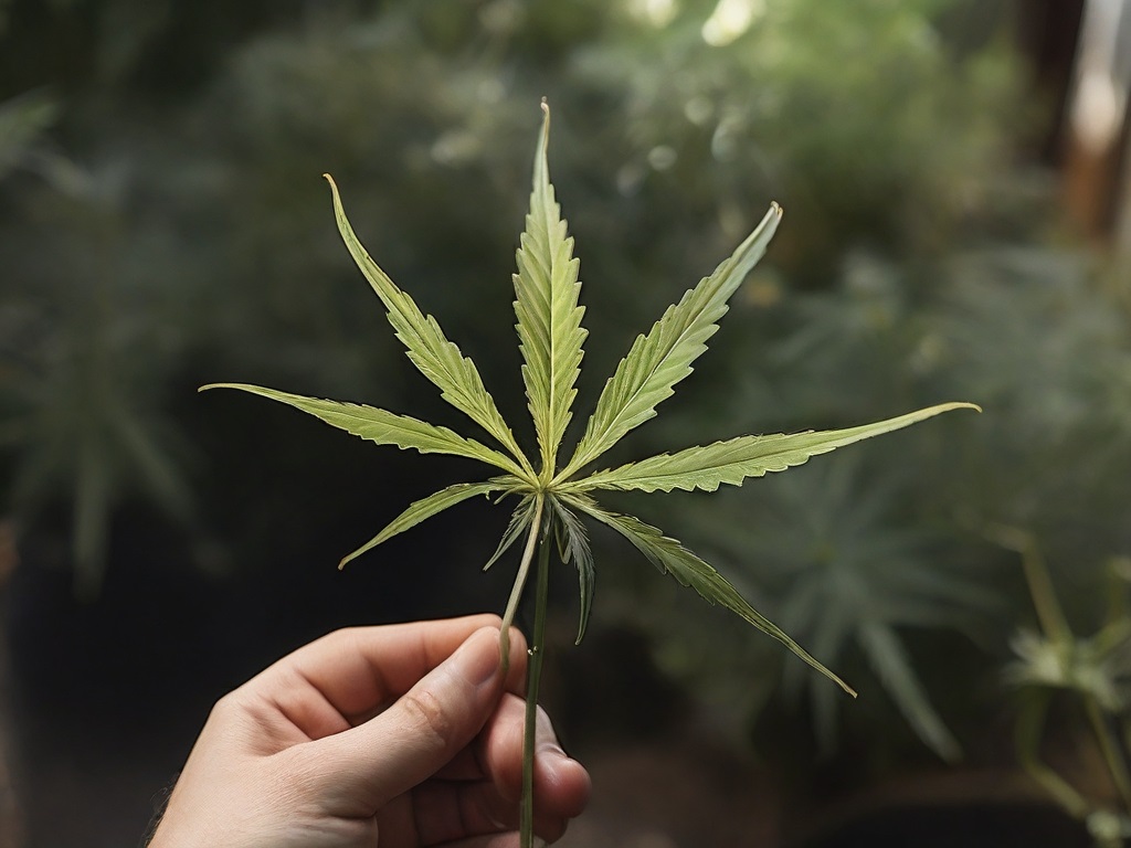 Cannabis Sativa Blatt